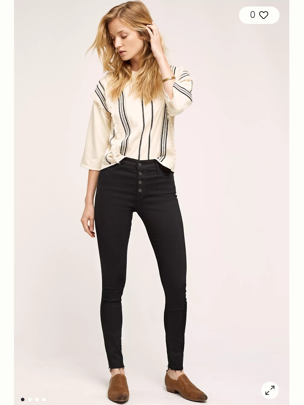 AG Adriano Goldschmied Farrah High-Rise Skinny Jeans Button Front